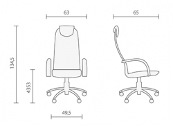 SU-B-8 чёрный (Sit 8 B1-8K - X1+UMF(X1)) - Офисные кресла менеджера